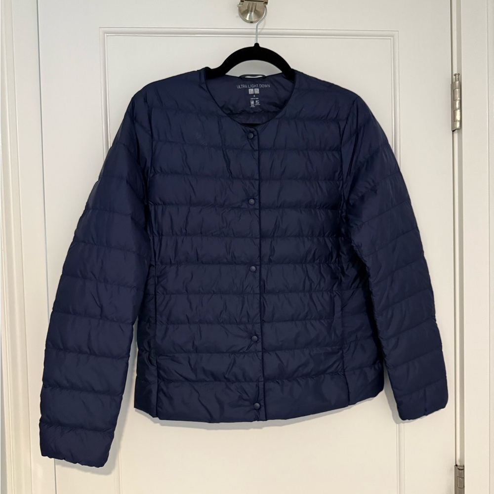 Uniqlo Blue Quilted Puffer Jacket Lightweight Design